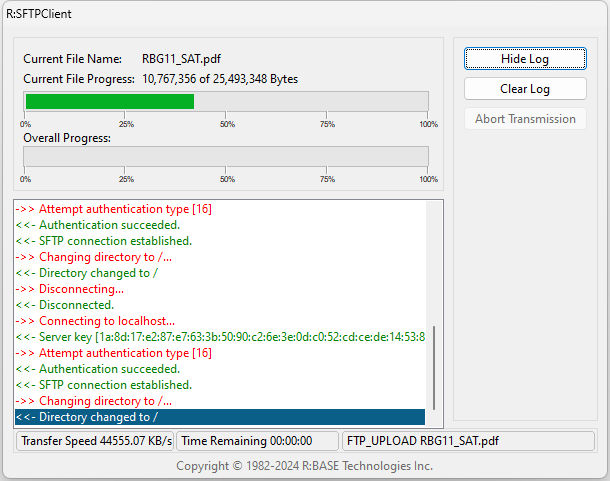 R:SFTPClient - Fully Automated R:BASE Secure FTP Client!