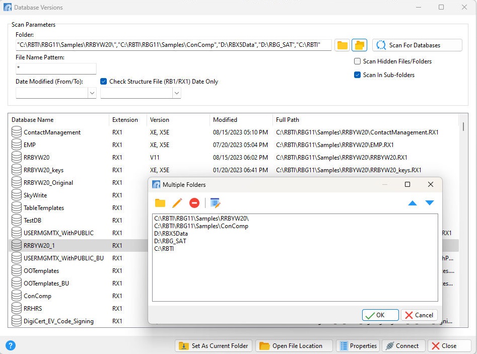 DatabaseVersions_Folders