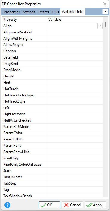 DBCheckBox_VarLinks