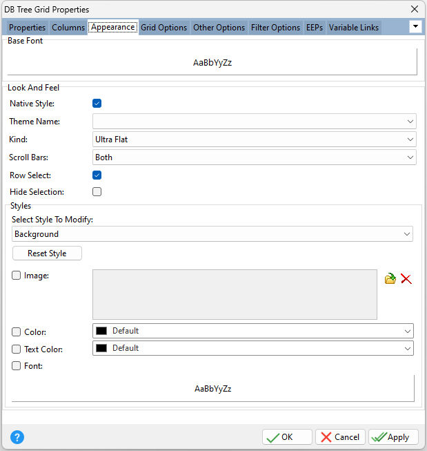 DBTreeGrid_Appearance