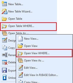 OpenTableViewWhere